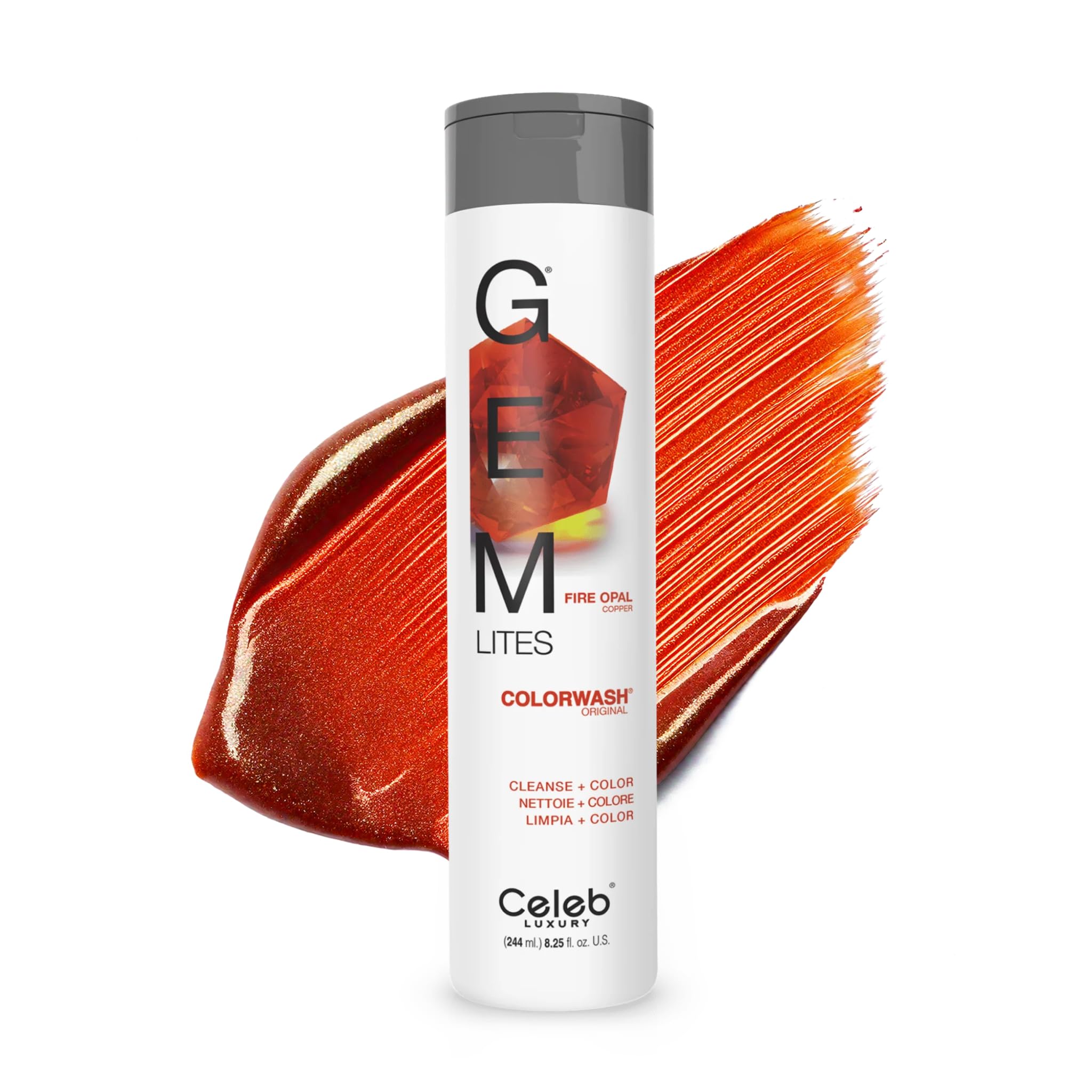 Celeb Luxury Gem Lites Fire Opal Colorwash, Color Depositing